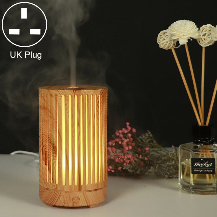 200ml Hollow-out Forest Pattern Wooden Essential Oil Aromatherapy Machine Ultrasonic Humidifier Automatic Alcohol Sprayer, Plug Specification:UK Plug(Light Brown-2) - free shipping - PMC TechLife - Order now!