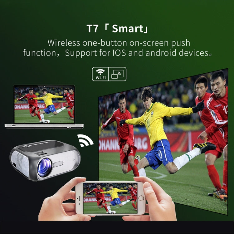 T7 1920x1080P 200 ANSI Portable Home Theater LED HD Digital Projector, Same Screen Version, AU Plug(Black) - LED Projector by PMC TechLife | Online Shopping South Africa | PMC TechLife | Buy Now Pay Later Mobicred