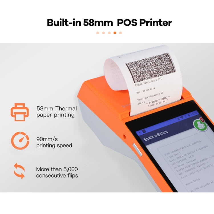 SGT-SP01 5.5 inch HD Screen Handheld POS Receipt Printer, Suit Version, AU Plug(Orange) - Receipt Printers by PMC Jewellery | Online Shopping South Africa | PMC Jewellery | Buy Now Pay Later Mobicred