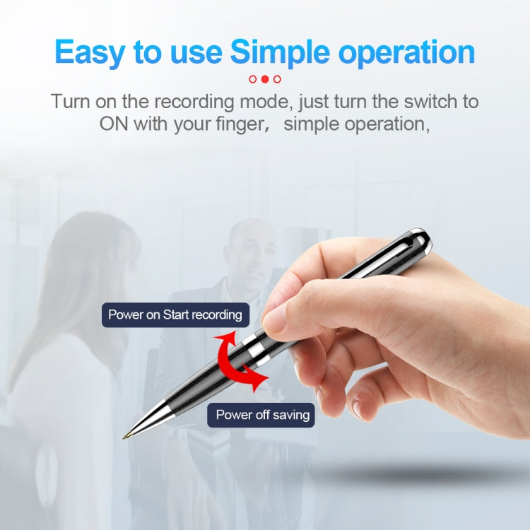 Q96 Intelligent HD Digital Noise Reduction Recording Pen, Capacity:8GB(Black) - Recording Pen by PMC TechLife | Online Shopping South Africa | PMC TechLife | Buy Now Pay Later Mobicred