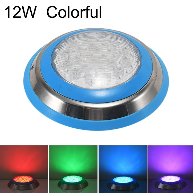 12W LED Stainless Steel Wall-mounted Pool Light Landscape Underwater Light(Colorful Light) - Underwater Lights by PMc TechLife | Online Shopping South Africa | PMc TechLife | Buy Now Pay Later Mobicred
