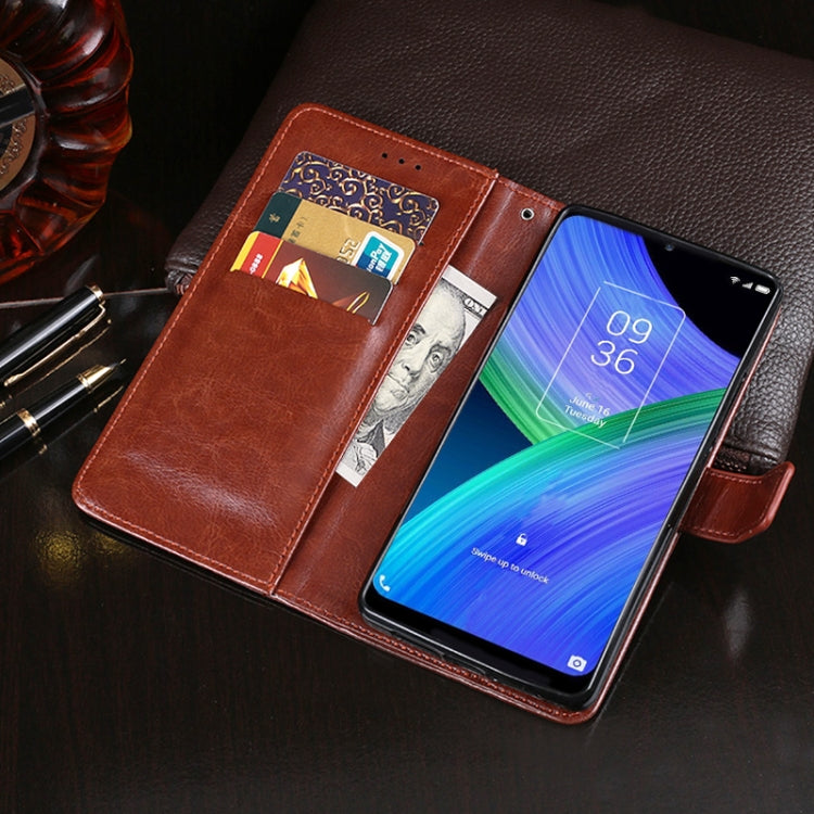 For TCL 20 R 5G idewei Crazy Horse Texture Leather Phone Case(Dark Blue) - free shipping - PMC Jewellery - Order now!