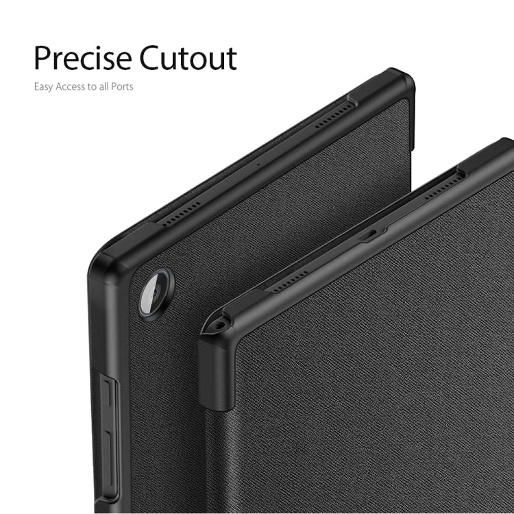 For Samsung Galaxy Tab A8 2021 DUX DUCIS Domo Series Cloth Texture Flip Leather Case(Black) - Other Galaxy Tab PC by DUX DUCIS | Online Shopping South Africa | PMC Jewellery | Buy Now Pay Later Mobicred