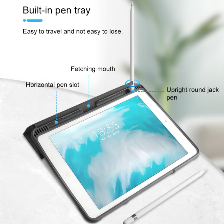 For iPad Pro 10.5 Mutural Horizontal Flip PC + TPU + PU Leather Case with Holder & Pen Slot(Blue) - free shipping - PMC TechLife - Order now!