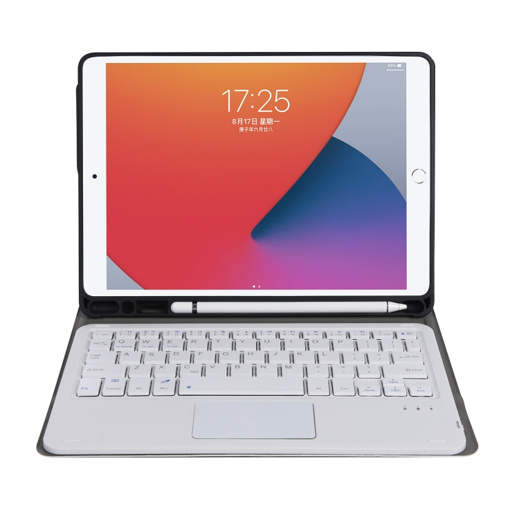 A07B-A Lambskin Texture Square Keycap Bluetooth Keyboard Leather Case with Touch Control For iPad 9.7 2018 & 2017 / Pro 9.7 inch / Air 2(Gold) - Universal by PMC TechLife | Online Shopping South Africa | PMC TechLife