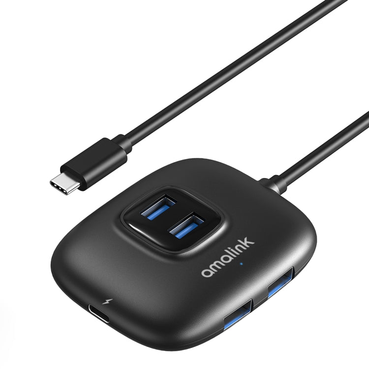 amalink UC310 Type-C / USB-C to 4 Ports USB Multi-function HUB(Black) - USB HUB by amalink | Online Shopping South Africa | PMC Jewellery | Buy Now Pay Later Mobicred