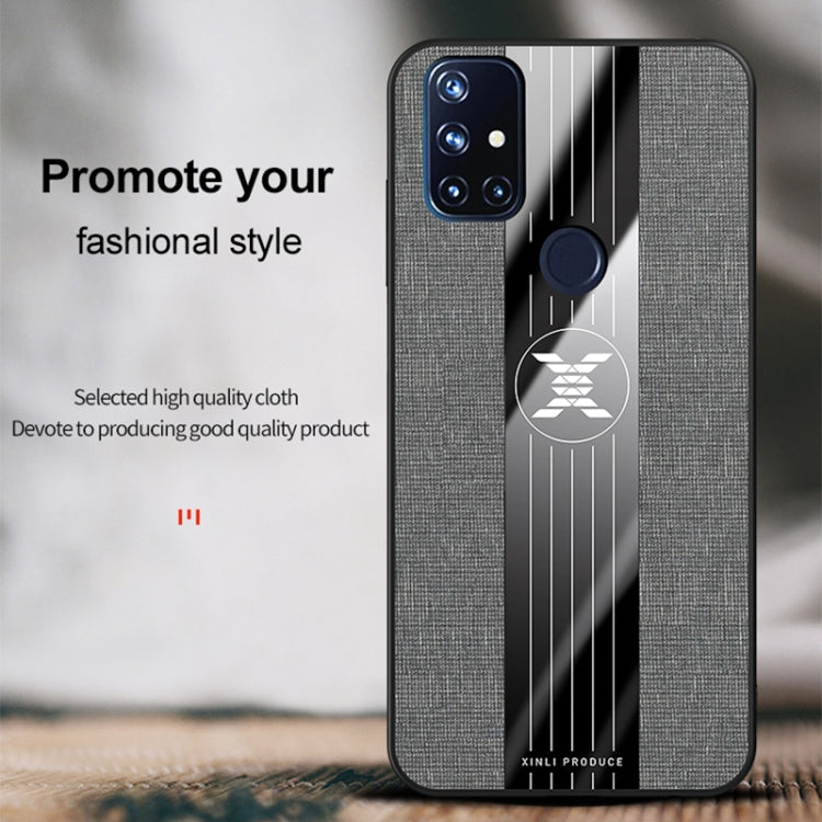 For OnePlus Nord N10 5G XINLI Stitching Cloth Texture Shockproof TPU Phone Case(Black) - OnePlus Cases by XINLI | Online Shopping South Africa | PMC TechLife
