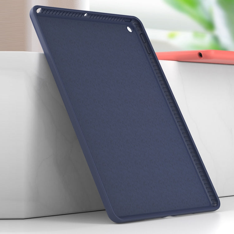 For iPad 10.2 2021 / 2020 / 2019 Mutural Silicone Microfiber Tablet Case(Midnight Blue) - free shipping - PMC TechLife - Order now!