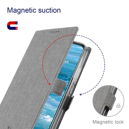 For Sharp Aquos Sense 6 ViLi K Series Magnetic Buckle Horizontal Flip Leather Phone Case(Grey) - More Brand by ViLi | Online Shopping South Africa | PMC Jewellery | Buy Now Pay Later Mobicred