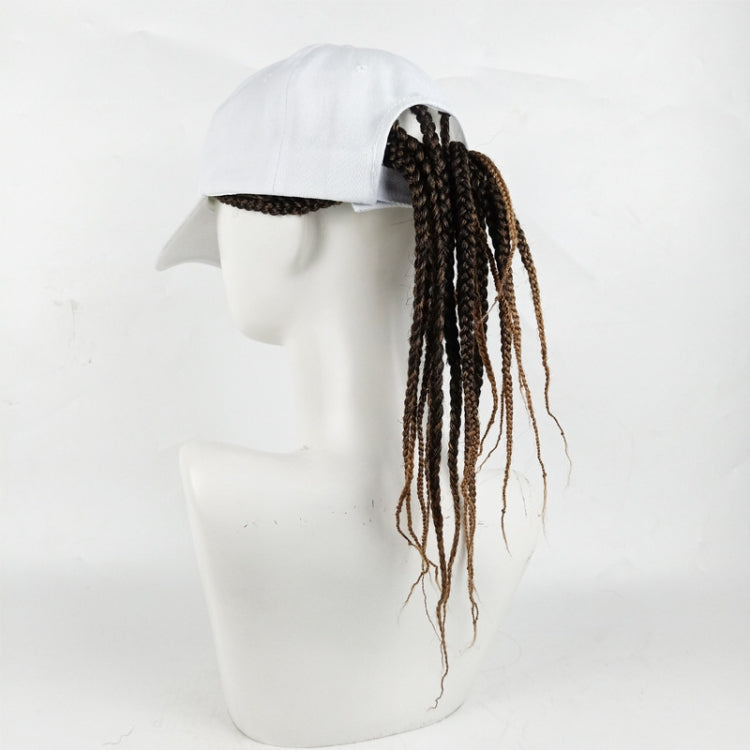 Dreadlocks Wig Hat One-piece Headgear for Men and Women, Style: White Cap(Light Brown Braid About 35cm) - free shipping - PMC TechLife - Order now!