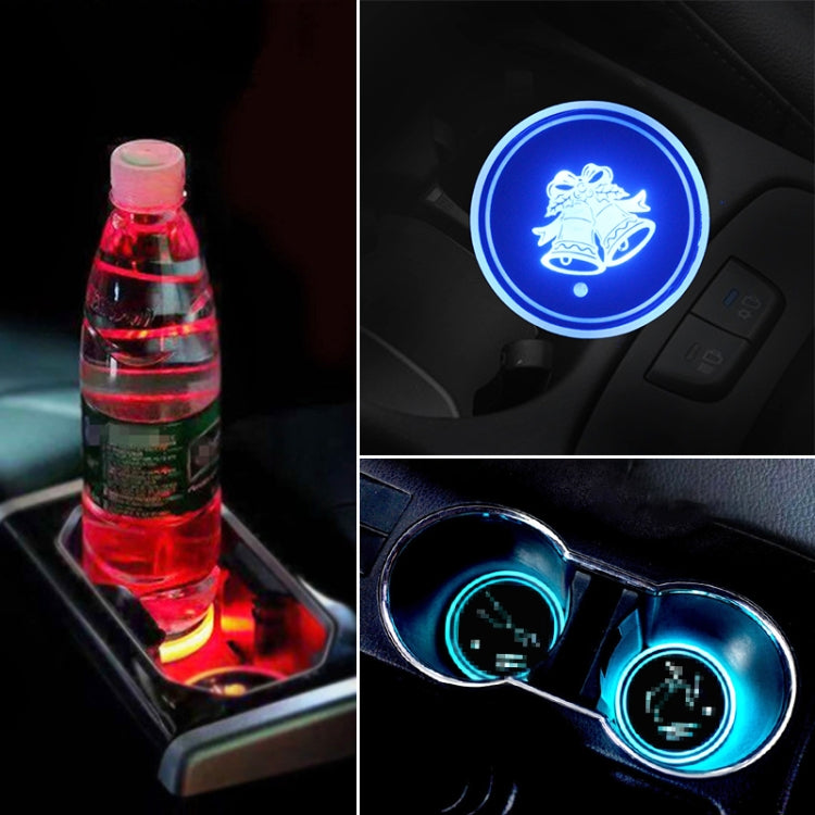 Car AcrylicColorful USB Charger Water Cup Groove LED Atmosphere Light(Bell) - Car Drink Holders by PMC TechLife | Online Shopping South Africa | PMC TechLife | Buy Now Pay Later Mobicred