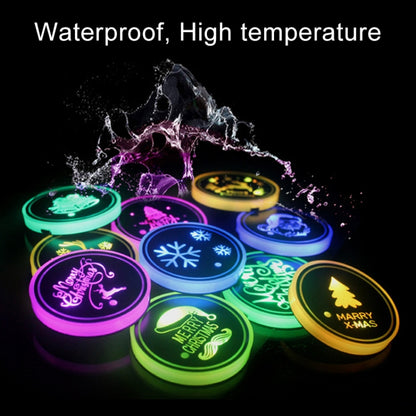 Car AcrylicColorful USB Charger Water Cup Groove LED Atmosphere Light(Christmas) - Car Drink Holders by PMC Jewellery | Online Shopping South Africa | PMC Jewellery | Buy Now Pay Later Mobicred