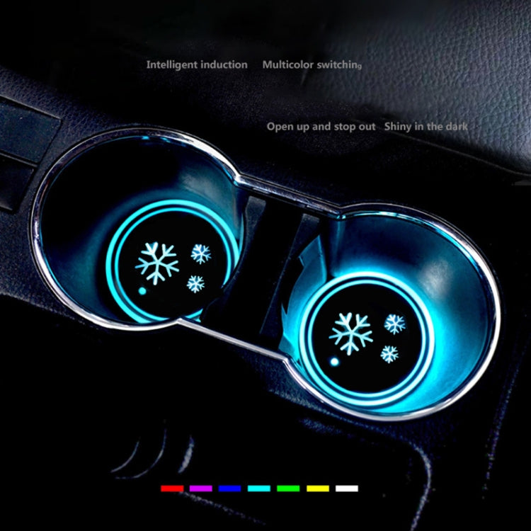 Car AcrylicColorful USB Charger Water Cup Groove LED Atmosphere Light(Glove) - Car Drink Holders by PMC TechLife | Online Shopping South Africa | PMC TechLife | Buy Now Pay Later Mobicred
