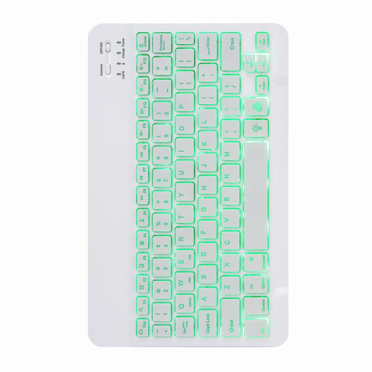 H-102S Monochrome Backlight Bluetooth Keyboard Leather Case with Rear Three-fold Holder For iPad 10.2 2020 & 2019 / Pro 10.5 inch(Rainbow) - Universal by PMC TechLife | Online Shopping South Africa | PMC TechLife