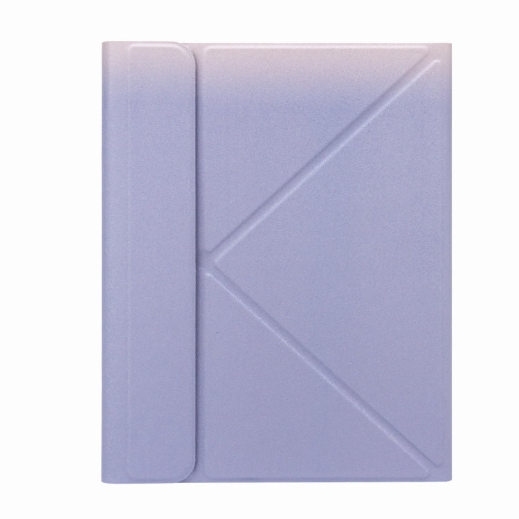 H-102 Bluetooth Keyboard Leather Case with Rear Three-fold Holder For iPad 10.2 2020 & 2019 / Pro 10.5 inch(Purple) - Universal by PMC TechLife | Online Shopping South Africa | PMC TechLife