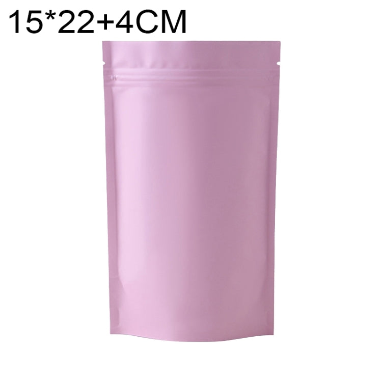 100 PCS/Set Matte Aluminum Foil Snack Stand-up Pouch, Size:15x22+4cm(Pink) - Preservation Supplies by PMC TechLife | Online Shopping South Africa | PMC TechLife | Buy Now Pay Later Mobicred