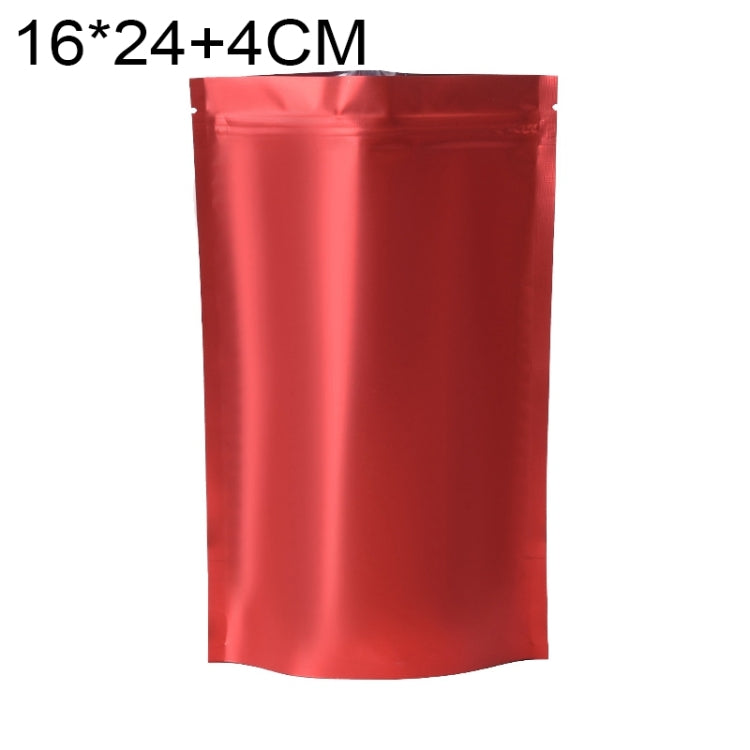 100 PCS/Set Matte Aluminum Foil Snack Stand-up Pouch, Size:16x24+4cm(Red) - Preservation Supplies by PMC TechLife | Online Shopping South Africa | PMC TechLife | Buy Now Pay Later Mobicred