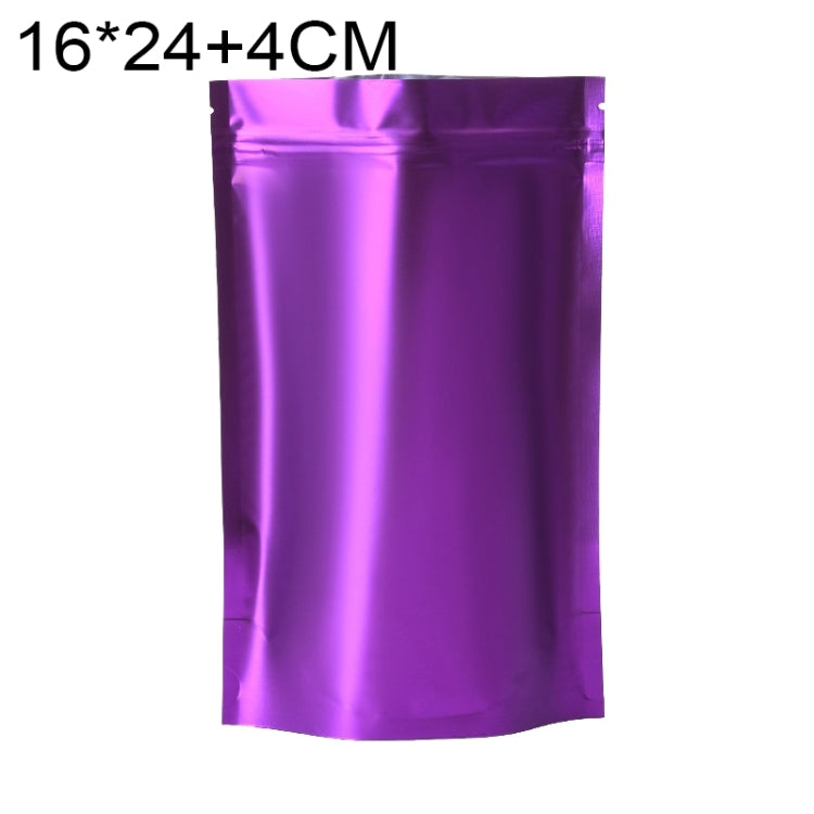 100 PCS/Set Matte Aluminum Foil Snack Stand-up Pouch, Size:16x24+4cm(Purple) - Preservation Supplies by PMC TechLife | Online Shopping South Africa | PMC TechLife | Buy Now Pay Later Mobicred