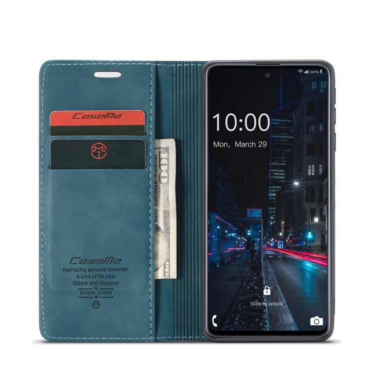 For Samsung Galaxy A33 5G CaseMe 013 Multifunctional Horizontal Flip Leather Phone Case(Blue) - Galaxy Phone Cases by CaseMe | Online Shopping South Africa | PMC Jewellery | Buy Now Pay Later Mobicred