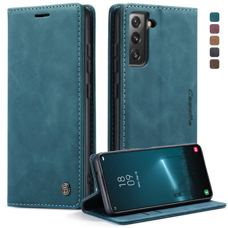For Samsung Galaxy S22 CaseMe 013 Multifunctional Horizontal Flip Leather Phone Case(Blue) - free shipping - PMC Jewellery - Order now!