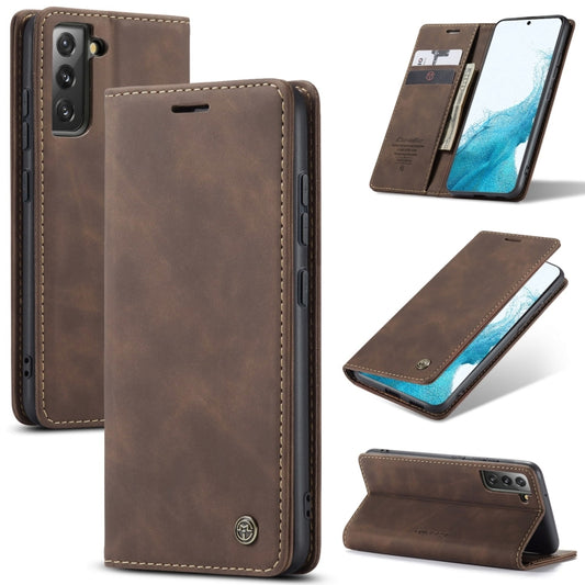 For Samsung Galaxy S22 CaseMe 013 Multifunctional Horizontal Flip Leather Phone Case(Coffee) - Galaxy S22 5G Cases by CaseMe | Online Shopping South Africa | PMC Jewellery | Buy Now Pay Later Mobicred