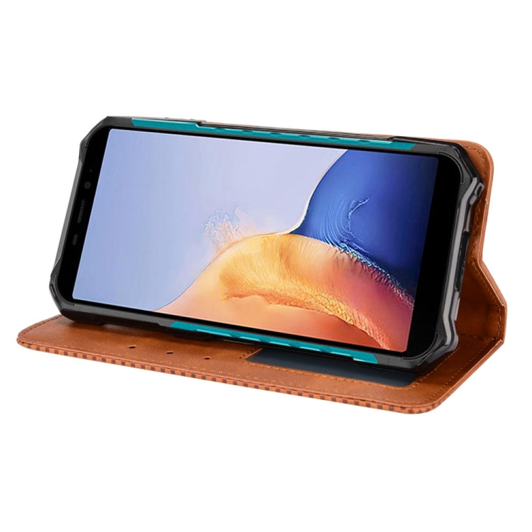 For Ulefone Armor X9 Magnetic Buckle Retro Texture Leather Case(Brown) - Ulefone Cases by PMC Jewellery | Online Shopping South Africa | PMC Jewellery | Buy Now Pay Later Mobicred