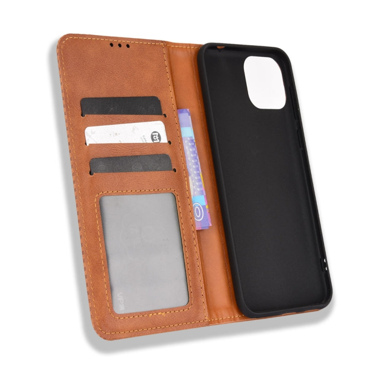For Ulefone Note 6 / Note 6P Magnetic Buckle Retro Texture Leather Case(Brown) - Ulefone Cases by PMC Jewellery | Online Shopping South Africa | PMC Jewellery | Buy Now Pay Later Mobicred