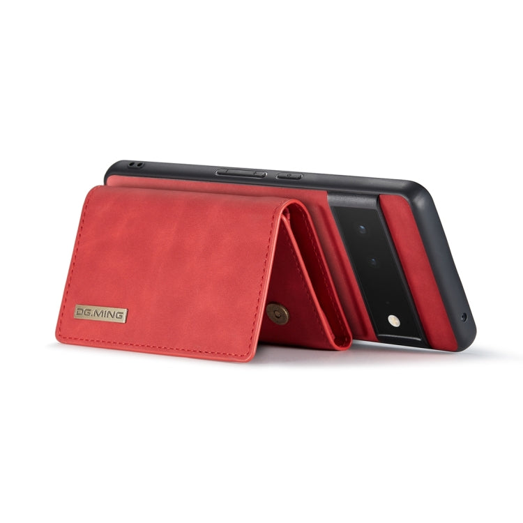 For Google Pixel 6 Pro DG.MING M1 Series 3-Fold Multi Card Wallet Back Cover Leather Phone Case(Red) - Google Cases by DG.MING | Online Shopping South Africa | PMC TechLife | Buy Now Pay Later Mobicred