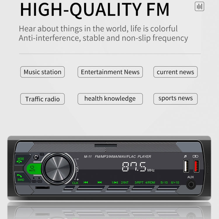 M11 Car Bluetooth MP3 Player Support Mobile Phone Interconnection / FM / TF Card - Car MP3 & MP4 & MP5 by PMC TechLife | Online Shopping South Africa | PMC TechLife | Buy Now Pay Later Mobicred