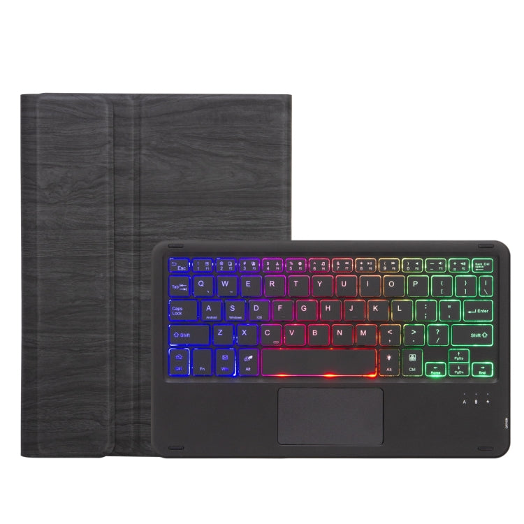 SFGO-AS Tree Texture Backlight Bluetooth Keyboard Leather Case with Touchpad For Microsoft Surface Go 4 / 3 / 2 / 1(Black + Black) - Others Keyboard by PMC TechLife | Online Shopping South Africa | PMC TechLife