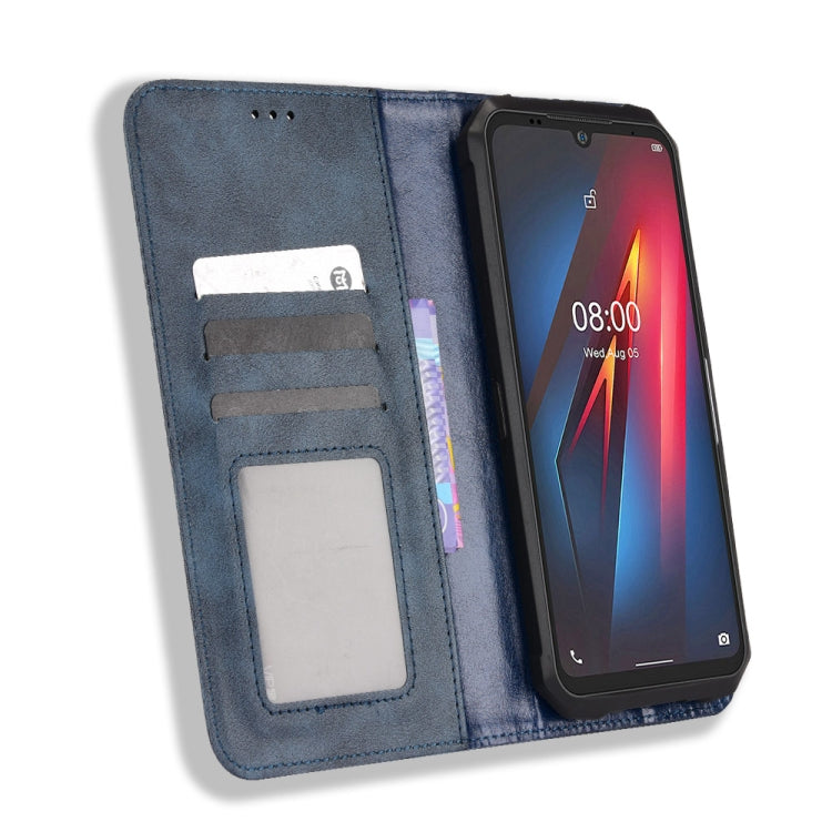 For Ulefone Armor 8 Magnetic Buckle Retro Texture Leather Phone Case(Blue) - Ulefone Cases by PMC Jewellery | Online Shopping South Africa | PMC Jewellery | Buy Now Pay Later Mobicred