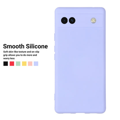 For Google Pixel 6a Pure Color Liquid Silicone Phone Case(Purple) - Google Cases by PMC Jewellery | Online Shopping South Africa | PMC Jewellery | Buy Now Pay Later Mobicred