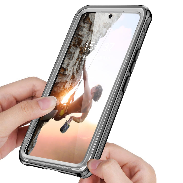 For Samsung Galaxy S22 5G RedPepper Transparent Dot Shockproof Waterproof PC + TPU Phone Case(Black) - free shipping - PMc TechLife - Order now!