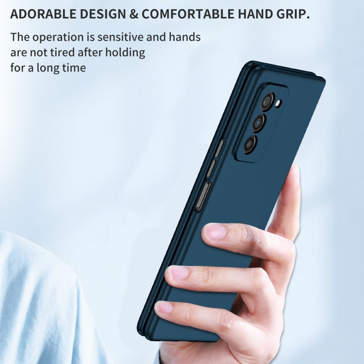 For Samsung Galaxy Z Fold2 5G Armor Foldable Phone Case(Dark Blue) - Galaxy Phone Cases by PMC TechLife | Online Shopping South Africa | PMC TechLife
