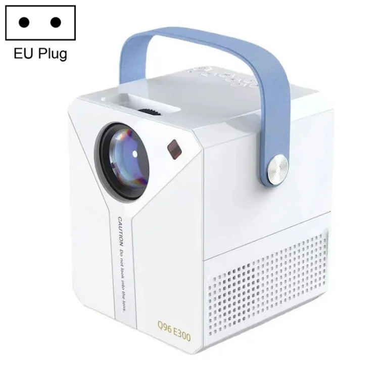 Q96 E300 Intelligent Portable HD 4K Projector, EU Plug, Specification: Phone Screen Version(White) - Mini Projector by PMC Jewellery | Online Shopping South Africa | PMC Jewellery | Buy Now Pay Later Mobicred