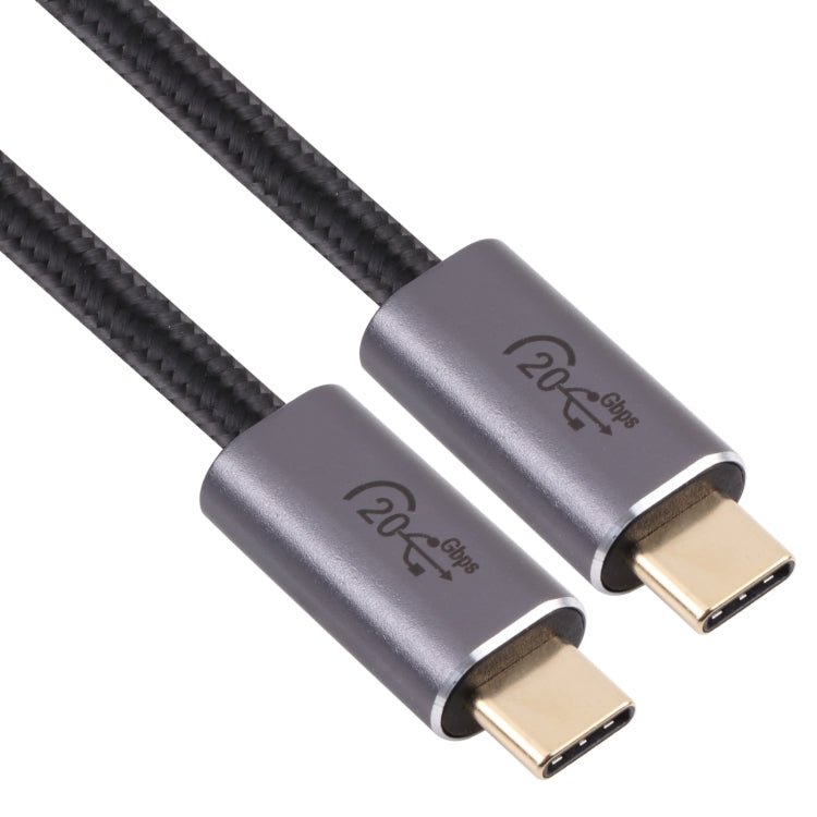 20Gbps USB 3.2 USB-C / Type-C Male to USB-C / Type-C Male Braided Data Cable, Cable Length:1m(Black) - Cable & Adapters by PMC TechLife | Online Shopping South Africa | PMC TechLife | Buy Now Pay Later Mobicred