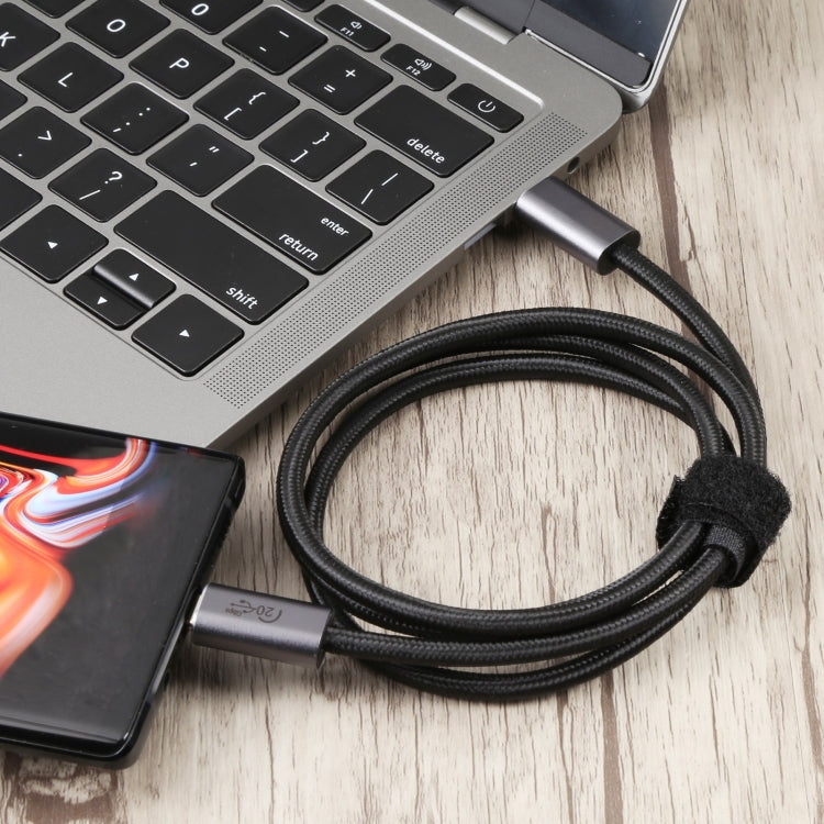 20Gbps USB 3.2 USB-C / Type-C Male to USB-C / Type-C Male Braided Data Cable, Cable Length:2m(Black) - Cable & Adapters by PMC Jewellery | Online Shopping South Africa | PMC Jewellery | Buy Now Pay Later Mobicred