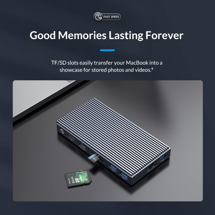 ORICO CDH-9N Type-C / USB-C Multifunctional Docking Station(Grey) - free shipping - PMC TechLife - Order now!