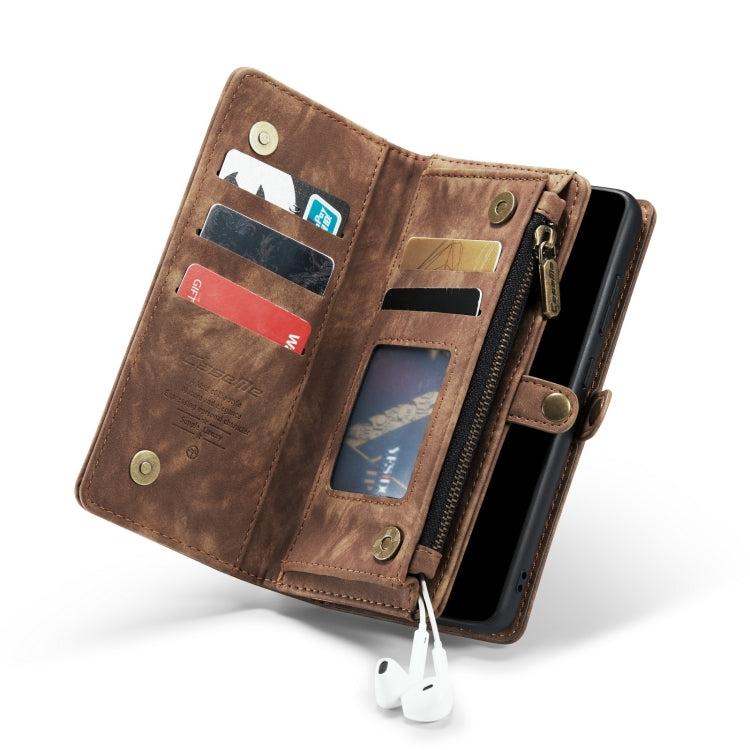 For Samsung Galaxy S22 5G CaseMe-008 Detachable Multifunctional Horizontal Flip Leather Case(Brown) - free shipping - PMC TechLife - Order now!