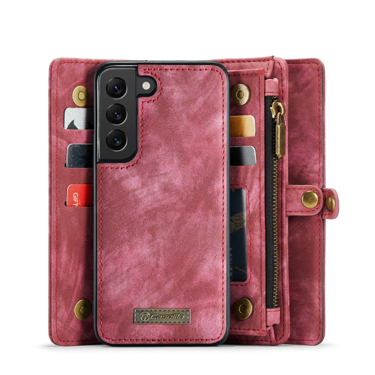 For Samsung Galaxy S22 5G CaseMe-008 Detachable Multifunctional Horizontal Flip Leather Case(Red) - Galaxy S22 5G Cases by CaseMe | Online Shopping South Africa | PMC Jewellery | Buy Now Pay Later Mobicred