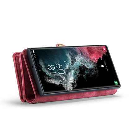 For Samsung Galaxy S22 Ultra 5G CaseMe-008 Detachable Multifunctional Horizontal Flip Leather Case(Red) - Galaxy S22 Ultra 5G Cases by CaseMe | Online Shopping South Africa | PMC Jewellery | Buy Now Pay Later Mobicred