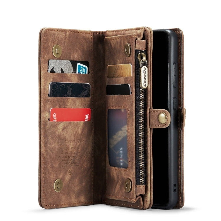 For Samsung Galaxy S22+ 5G CaseMe-008 Detachable Multifunctional Horizontal Flip Leather Case(Brown) - free shipping - PMC Jewellery - Order now!