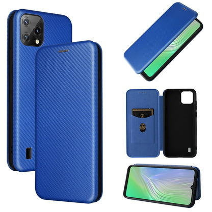 For Blackview A55 Carbon Fiber Texture Horizontal Flip PU Phone Case(Blue) - More Brand by PMC Jewellery | Online Shopping South Africa | PMC Jewellery | Buy Now Pay Later Mobicred