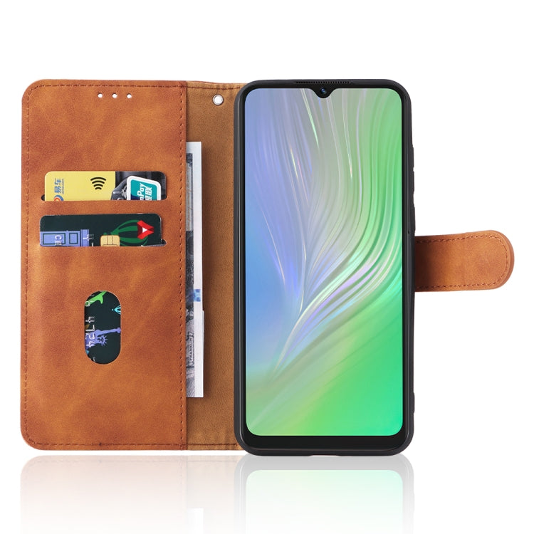 For Blackview A55 Skin Feel Magnetic Buckle Leather Phone Case(Brown) - More Brand by PMC TechLife | Online Shopping South Africa | PMC TechLife | Buy Now Pay Later Mobicred