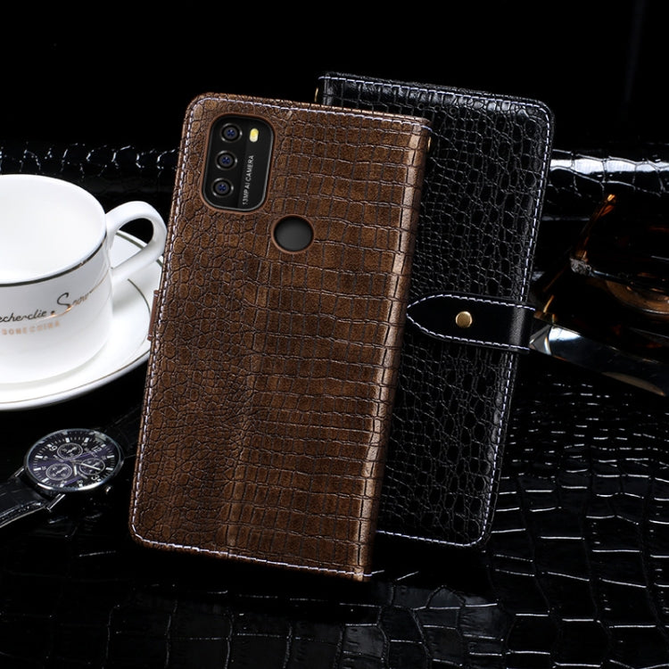 For Blackview A70 Pro idewei Crocodile Texture Leather Phone Case(Black) - More Brand by idewei | Online Shopping South Africa | PMC Jewellery