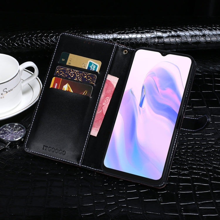 For Blackview A70 Pro idewei Crocodile Texture Leather Phone Case(Dark Blue) - More Brand by idewei | Online Shopping South Africa | PMC TechLife | Buy Now Pay Later Mobicred