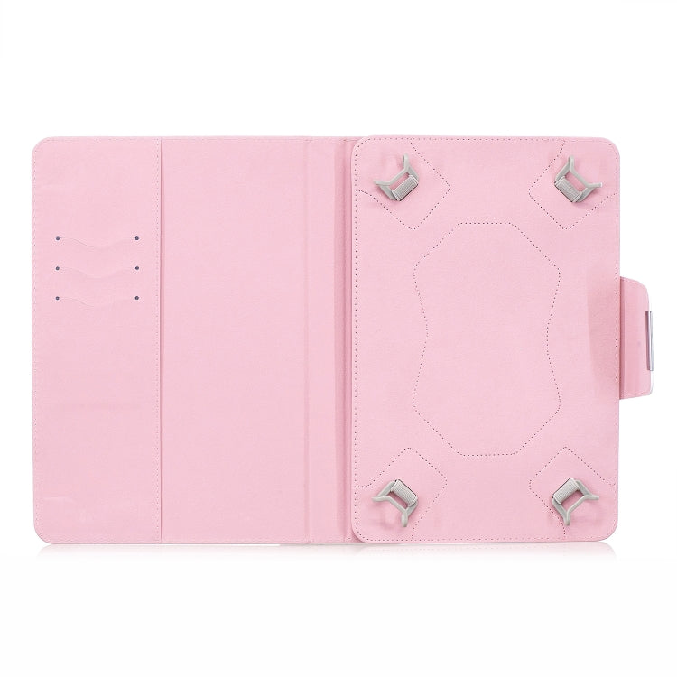 For 10 inch Universal Tablet Solid Color Wave Point Horizontal Flip Leather Case  , with Holder(Rose Gold) - 10 - 11 inch by PMC TechLife | Online Shopping South Africa | PMC TechLife | Buy Now Pay Later Mobicred