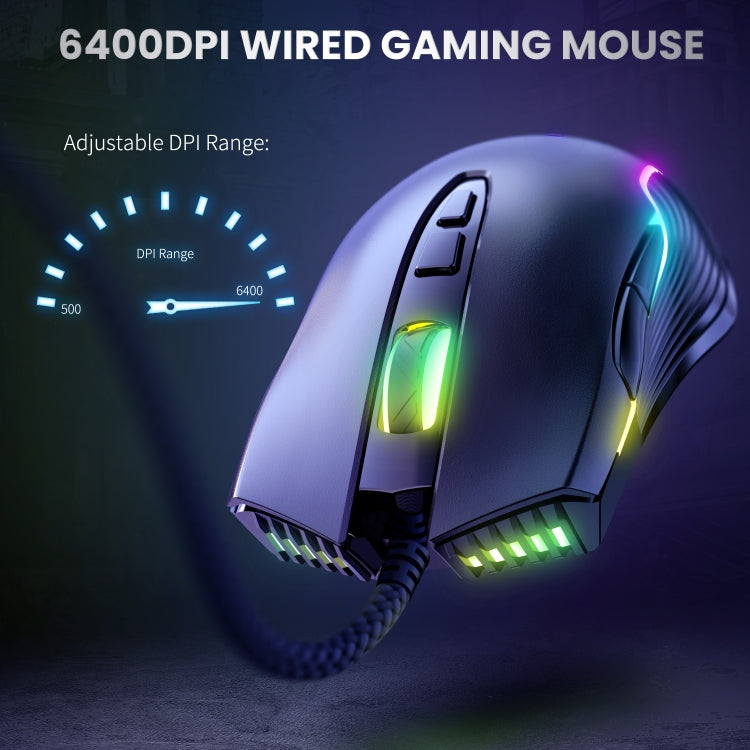 ONIKUMA CW905 RGB Lighting Wired Mouse(Black) - Wired Mice by ONIKUMA | Online Shopping South Africa | PMC Jewellery | Buy Now Pay Later Mobicred