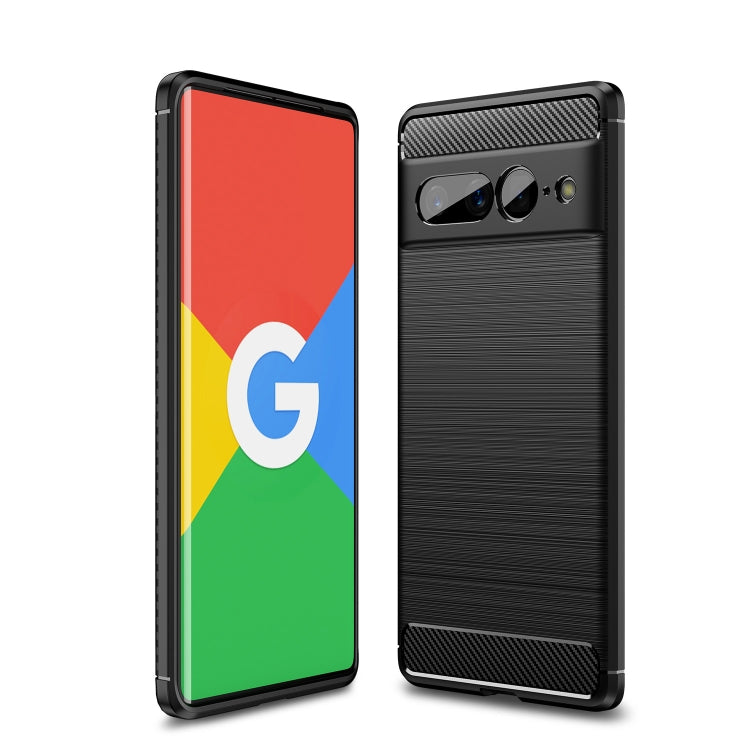 For Google Pixel 7 Pro 5G Brushed Texture Carbon Fiber TPU Phone Case(Black) - Google Cases by PMC Jewellery | Online Shopping South Africa | PMC Jewellery | Buy Now Pay Later Mobicred