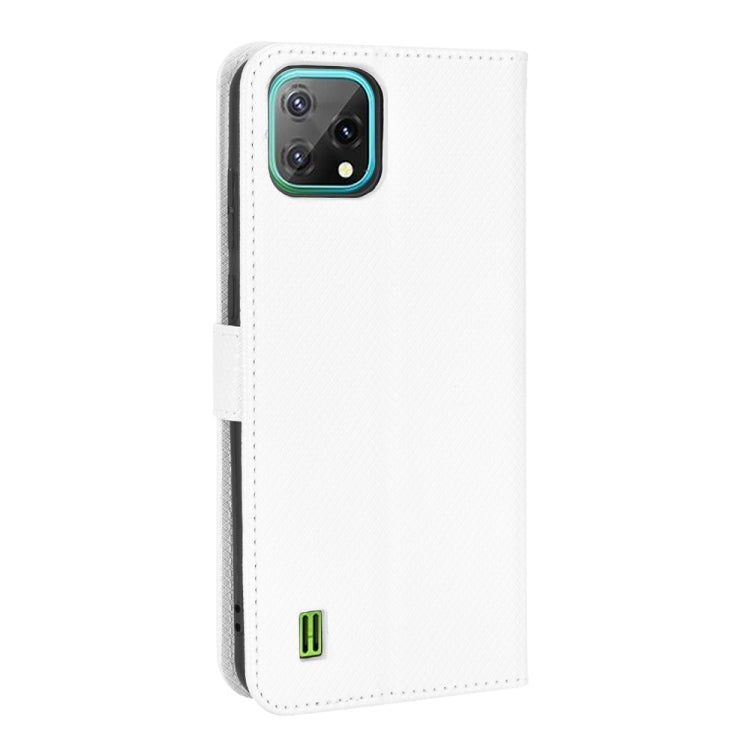 For Blackview A55 Diamond Texture Leather Phone Case(White) - More Brand by PMC TechLife | Online Shopping South Africa | PMC TechLife